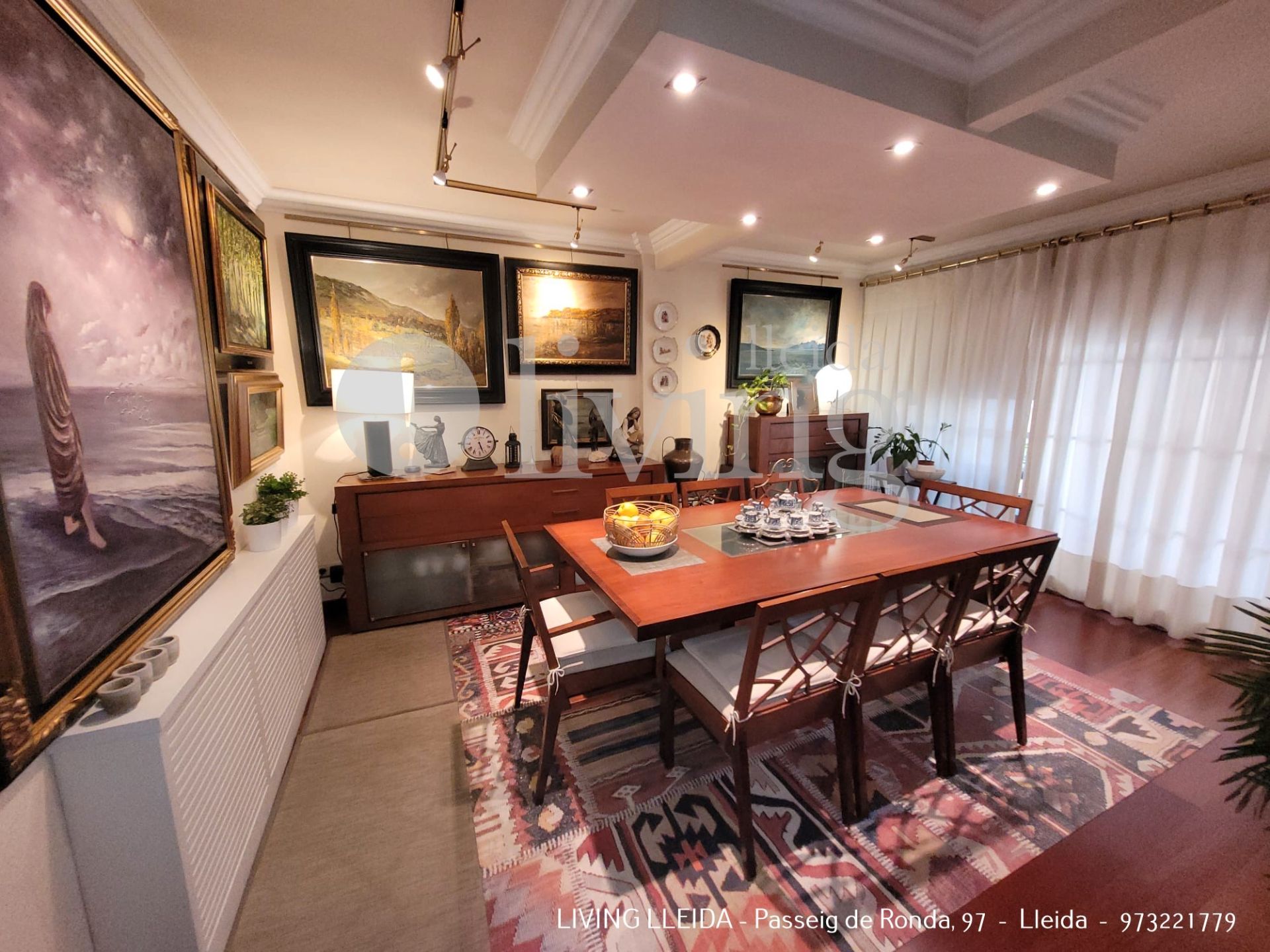Dining room of Flat for sale in  Lleida Capital  with Air Conditioner, Heating and Parquet flooring