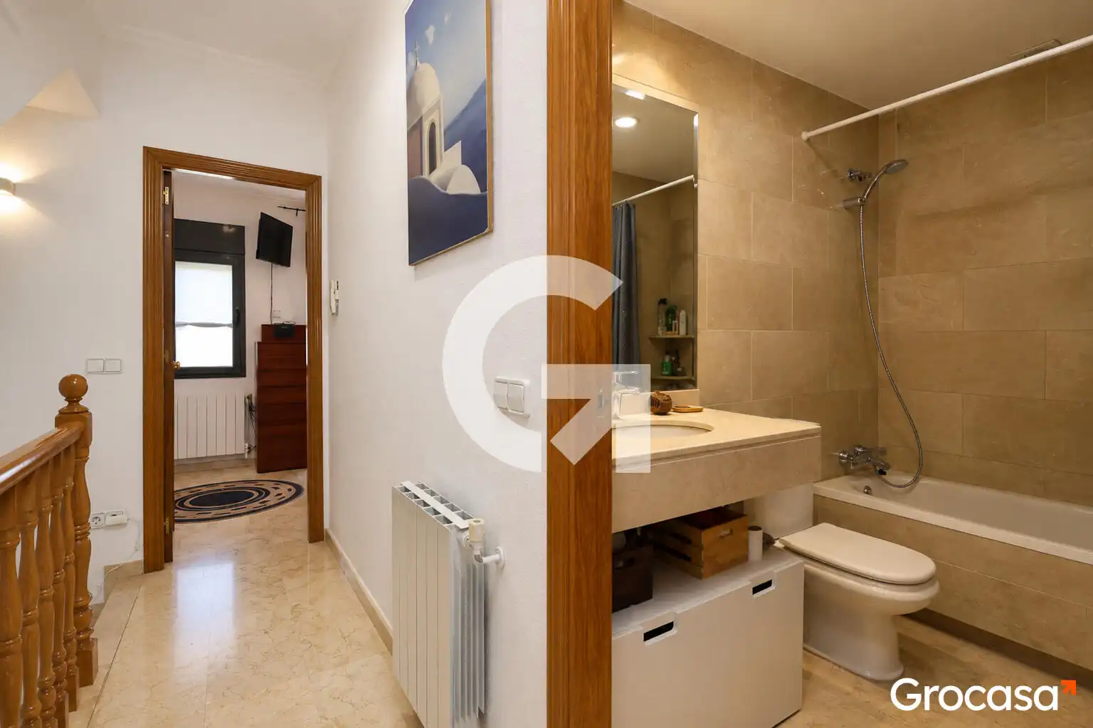 Baño de Casa adosada en venta en El Prat de Llobregat con Aire acondicionado, Calefacción y Terraza