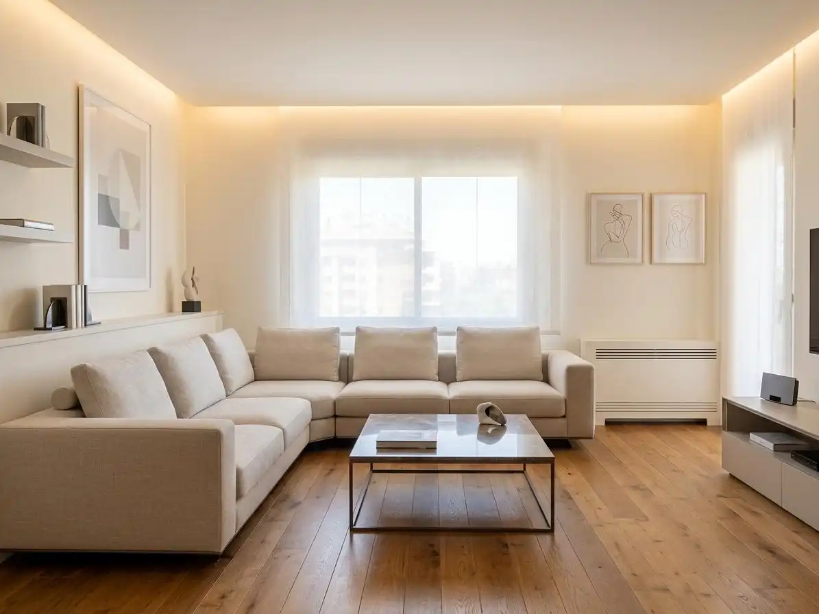 Sala d'estar de Pis en venda en Barcelona amb Aire condicionat, Calefacció i Parquet