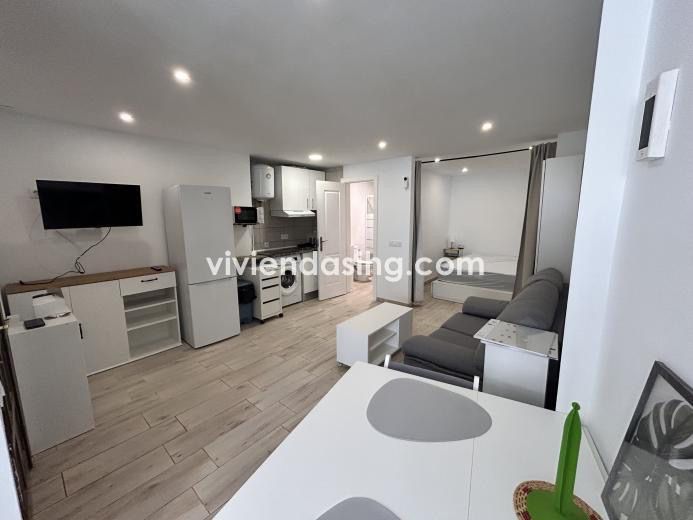 Sala de estar de Estudio de alquiler en Puerto de la Cruz con Amueblado, Lavadora y Microondas