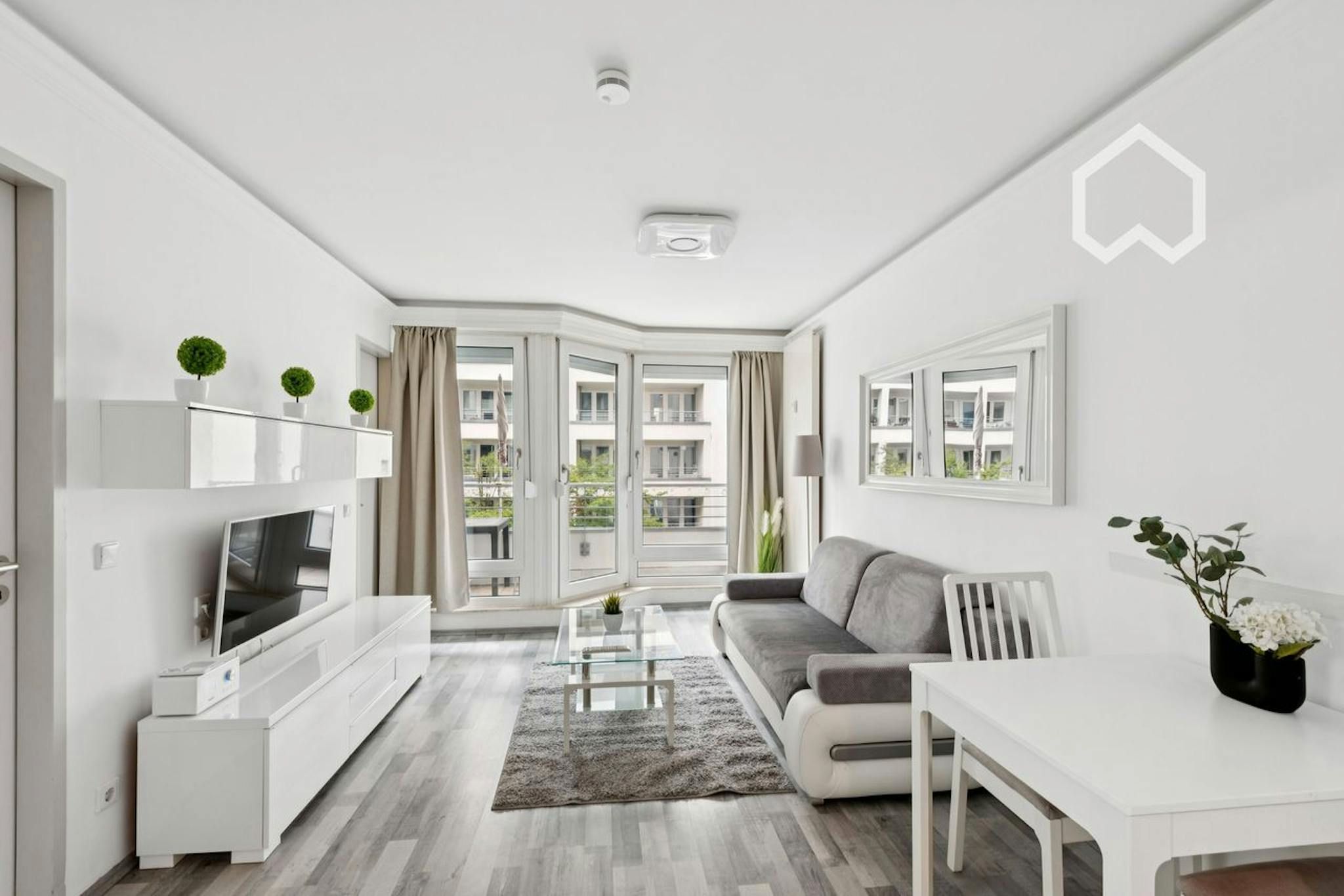 Living room of Flat to rent in  Barcelona Capital  with Air Conditioner, Furnished and Washing machine