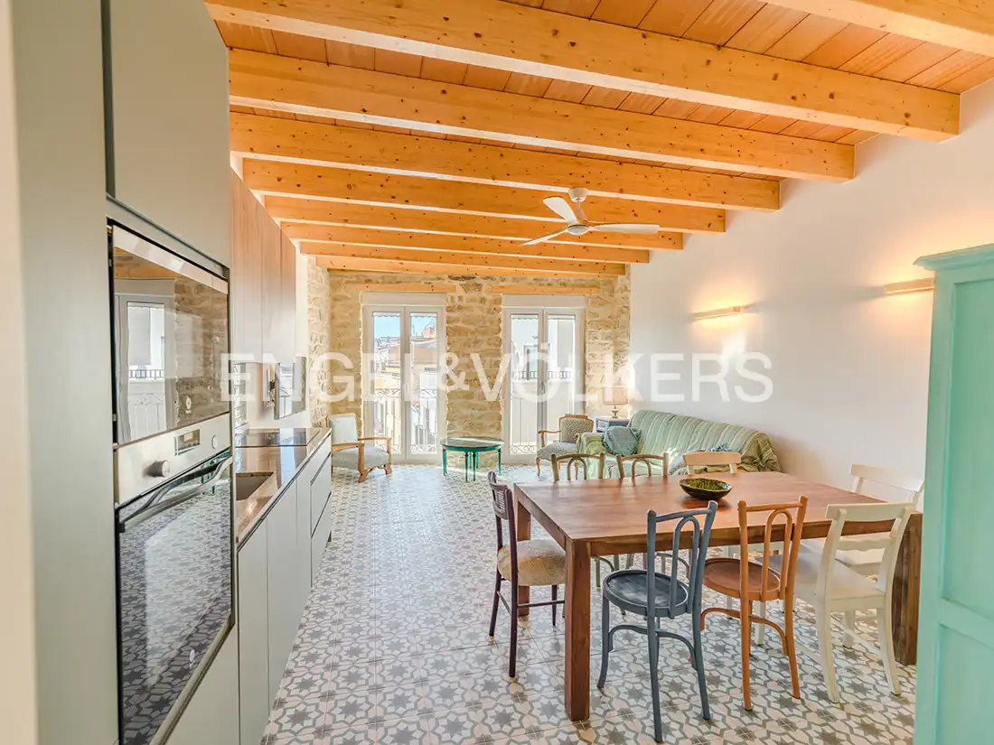 Cocina de Dúplex de alquiler en Alicante / Alacant con Aire acondicionado, Calefacción y Terraza