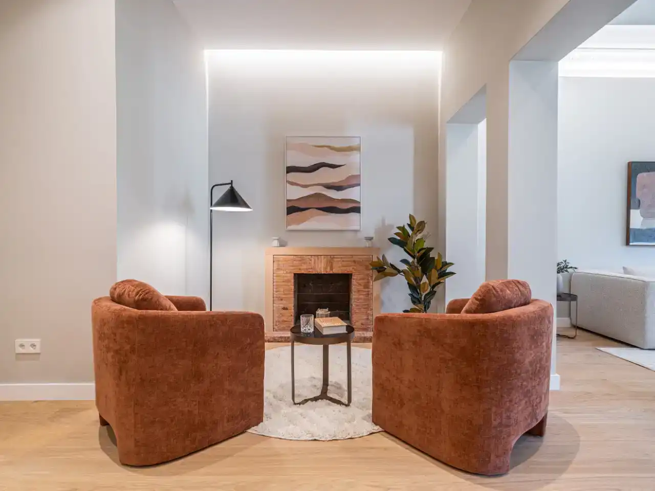 Sala d'estar de Pis en venda en  Barcelona Capital amb Aire condicionat i Balcó