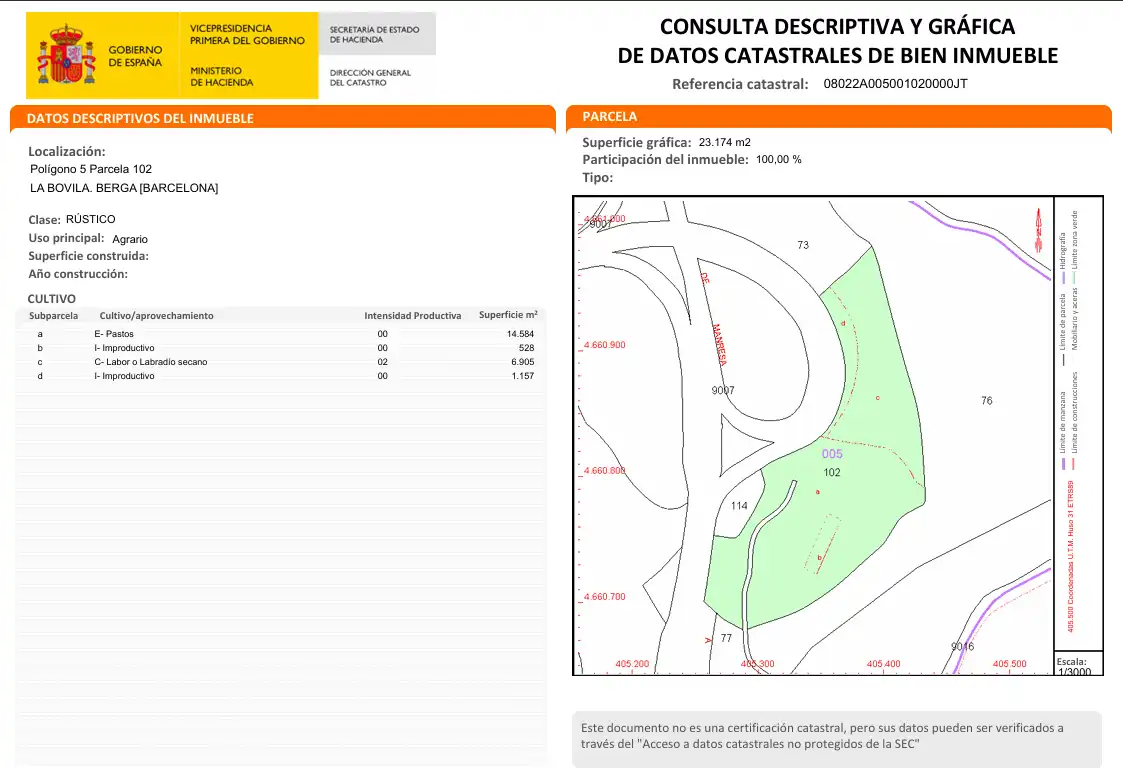 Industrial land for sale in Berga