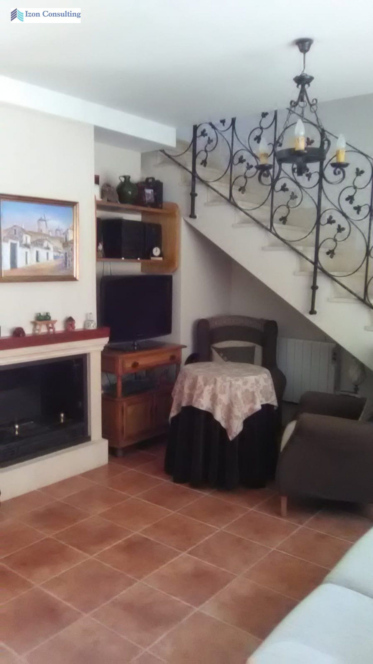 Sala d'estar de Casa adosada en venda en Villalgordo del Júcar amb Calefacció, Traster i Piscina
