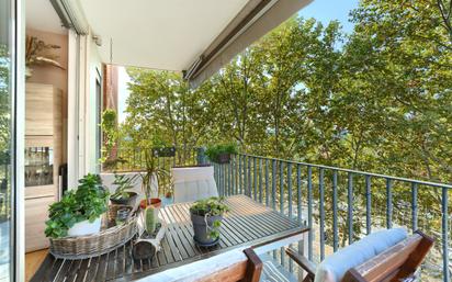 Balcony of Flat for sale in Sant Cugat del Vallès  with Air Conditioner, Parquet flooring and Storage room