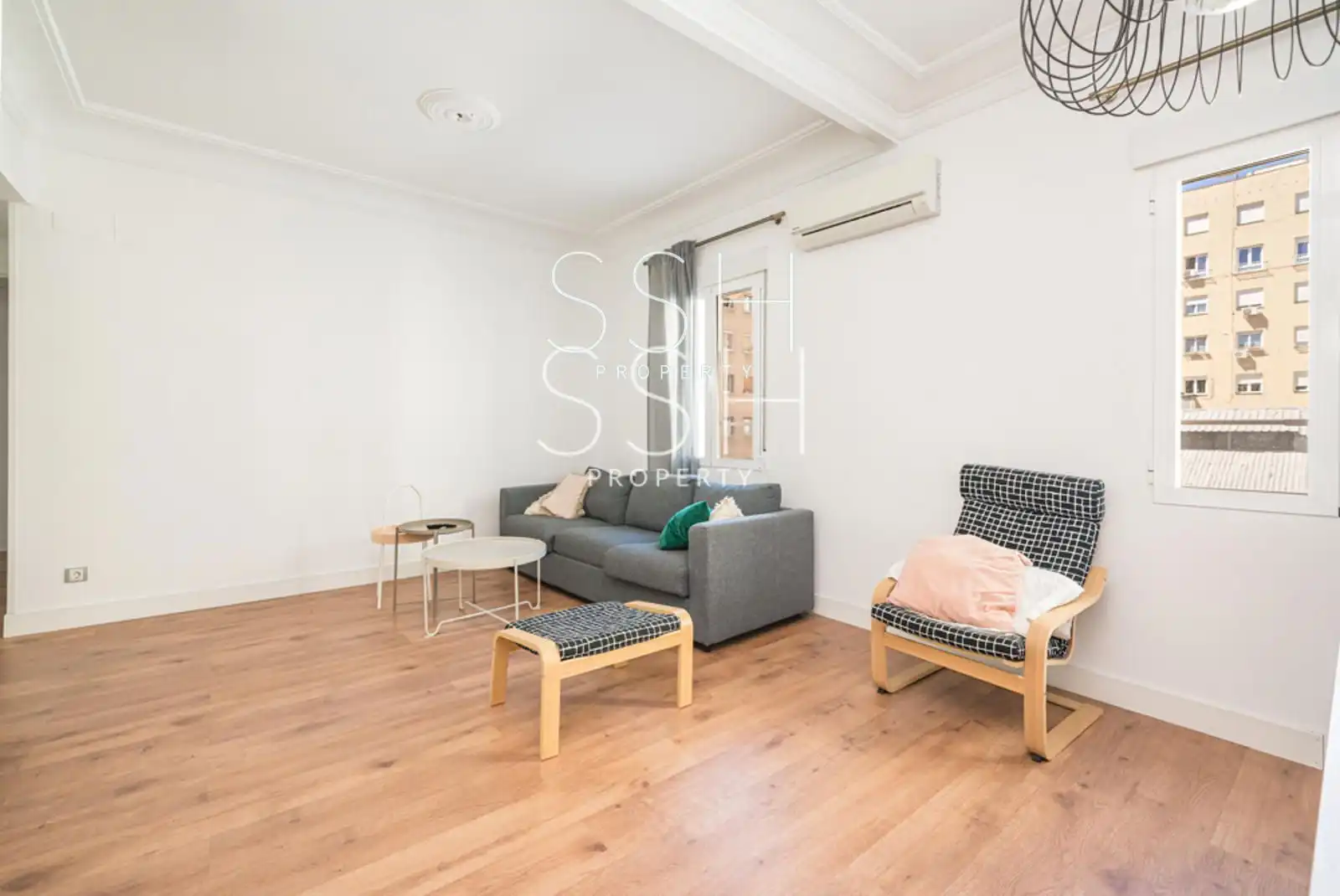 Schlafzimmer von Wohnung zur Miete in Madrid mit Klimaanlage, Heizung und Möbliert