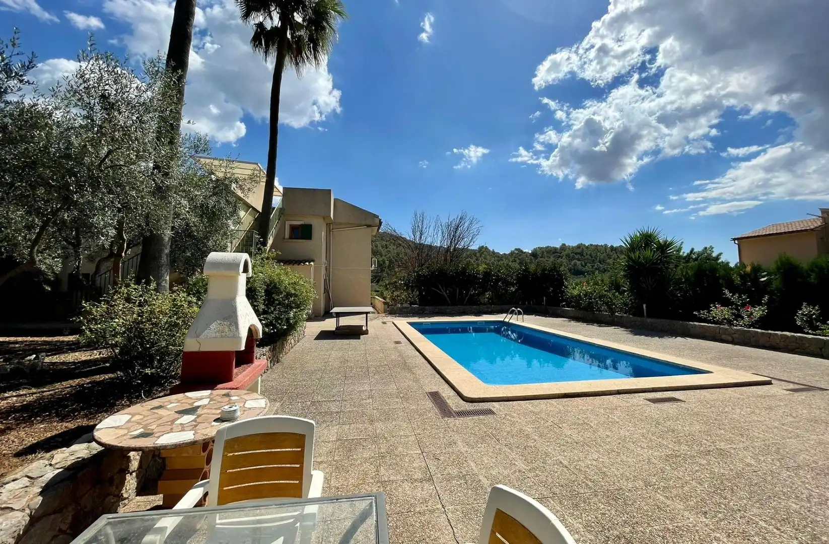 Swimming pool of Country homes for sale in Bunyola  with Air Conditioner, Heating and Private garden