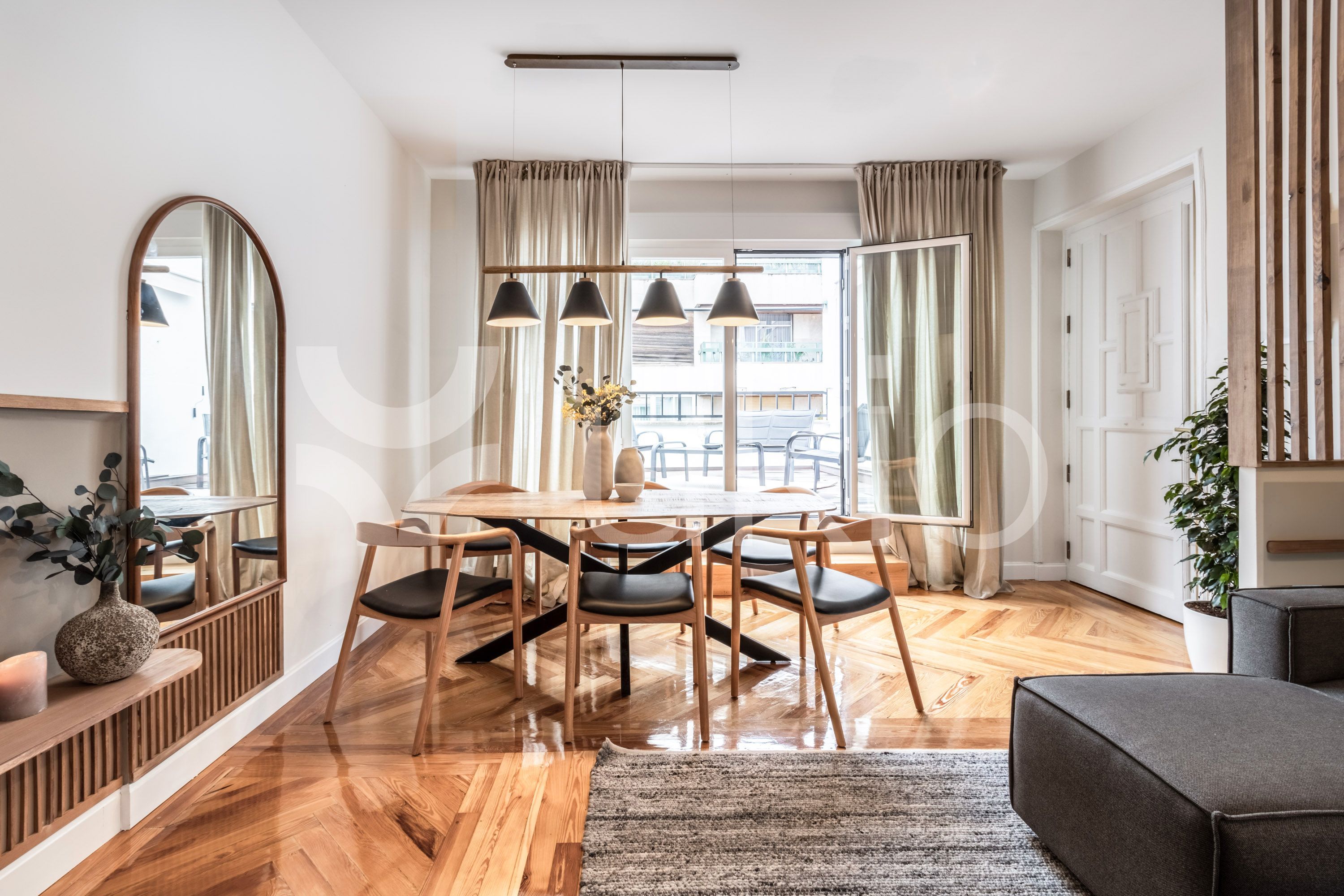 Dining room of Apartment to rent in  Madrid Capital  with Air Conditioner, Heating and Terrace