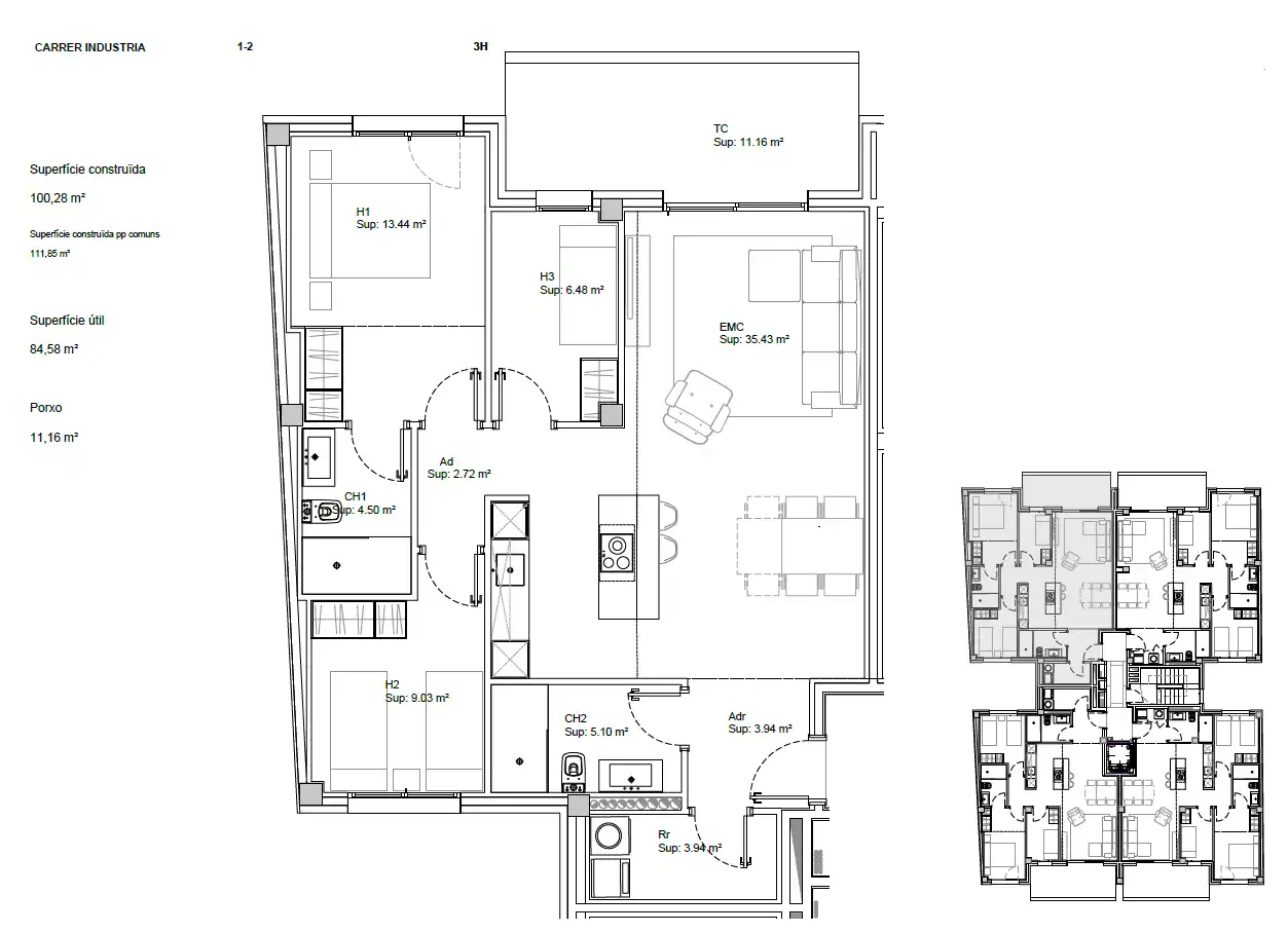 Flat with lift for sale in Carrer de la Indústria, imagen 5