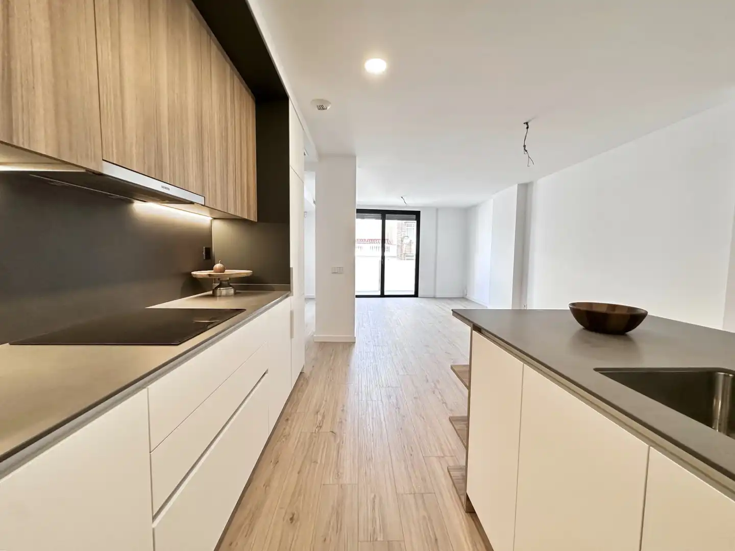 Kitchen of Flat for sale in Badalona  with Air Conditioner, Heating and Parquet flooring