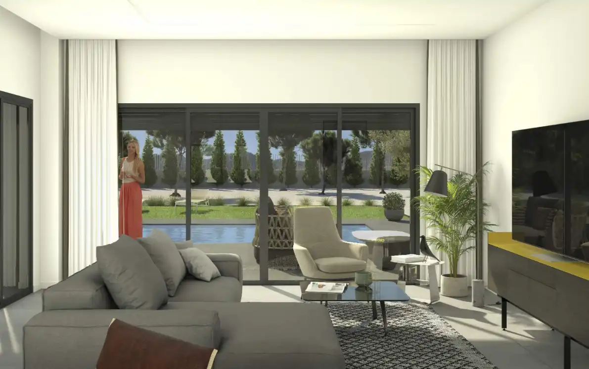 Sala de estar de Casa o chalet en venta en Novelda con Jardín privado, Terraza y Piscina
