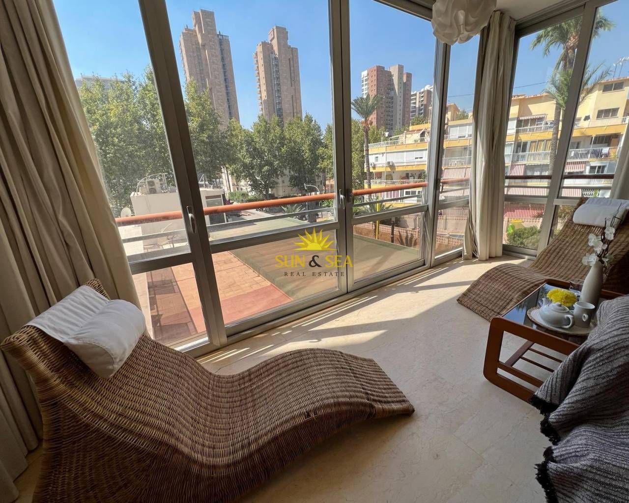 Terrace of Apartment to rent in Benidorm  with Air Conditioner, Heating and Swimming Pool
