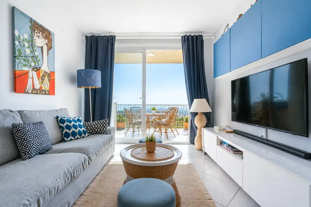 Sala de estar de Ático en venta en Sant Pere de Ribes con Aire acondicionado, Terraza y Amueblado