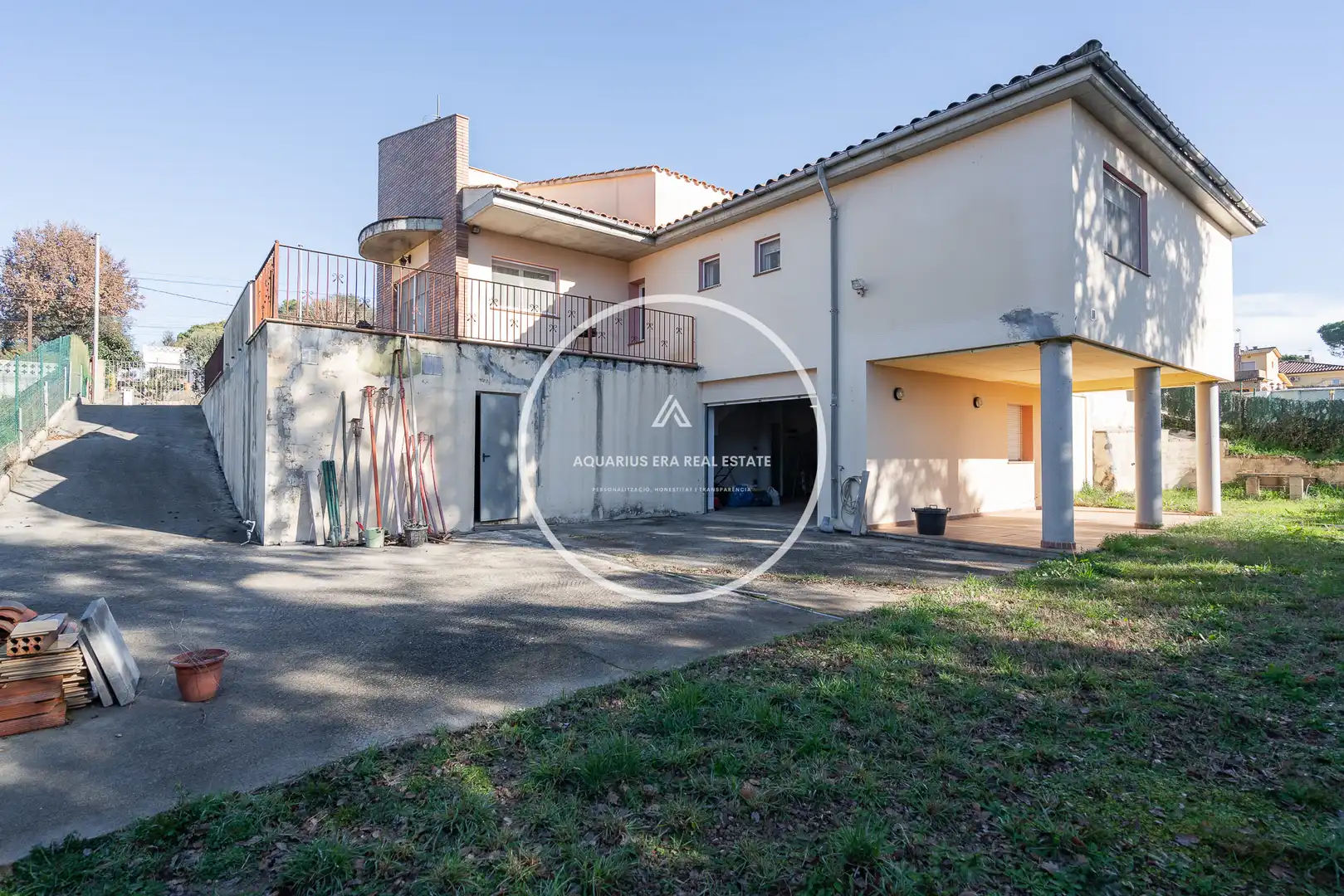 Vista exterior de Casa o chalet en venta en Santa Coloma de Farners con Calefacción, Jardín privado y Piscina