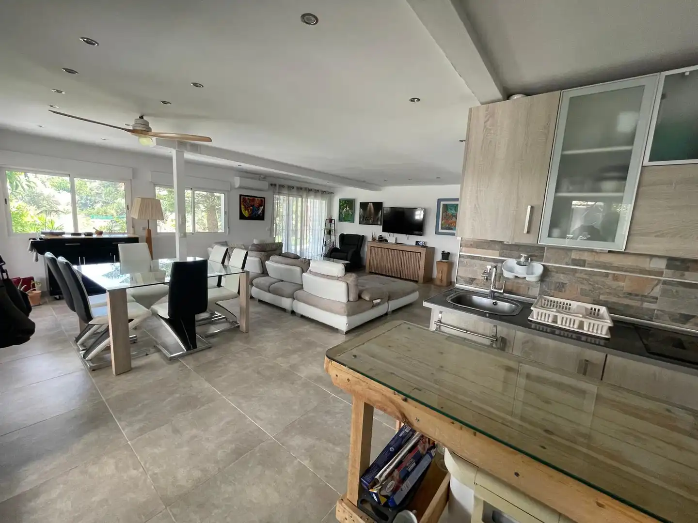 Living room of Houses for sale in Alhaurín El Grande  with Air Conditioner, Private garden and Terrace