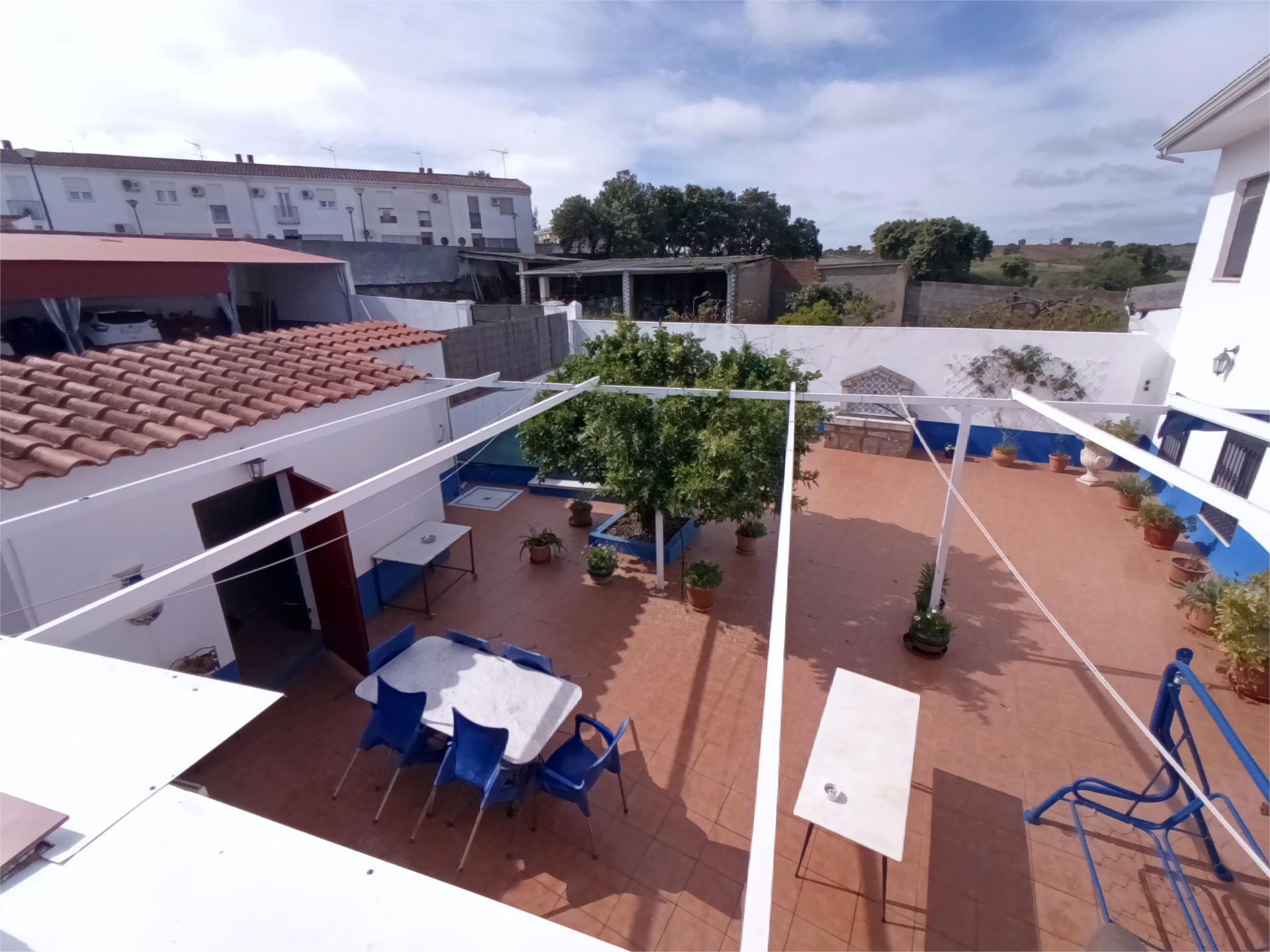 Terrace of House or chalet for sale in Aljucén  with Air Conditioner, Heating and Private garden