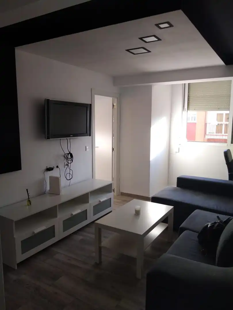 Sala d'estar de Pis en venda en Málaga amb Calefacció i Moblat