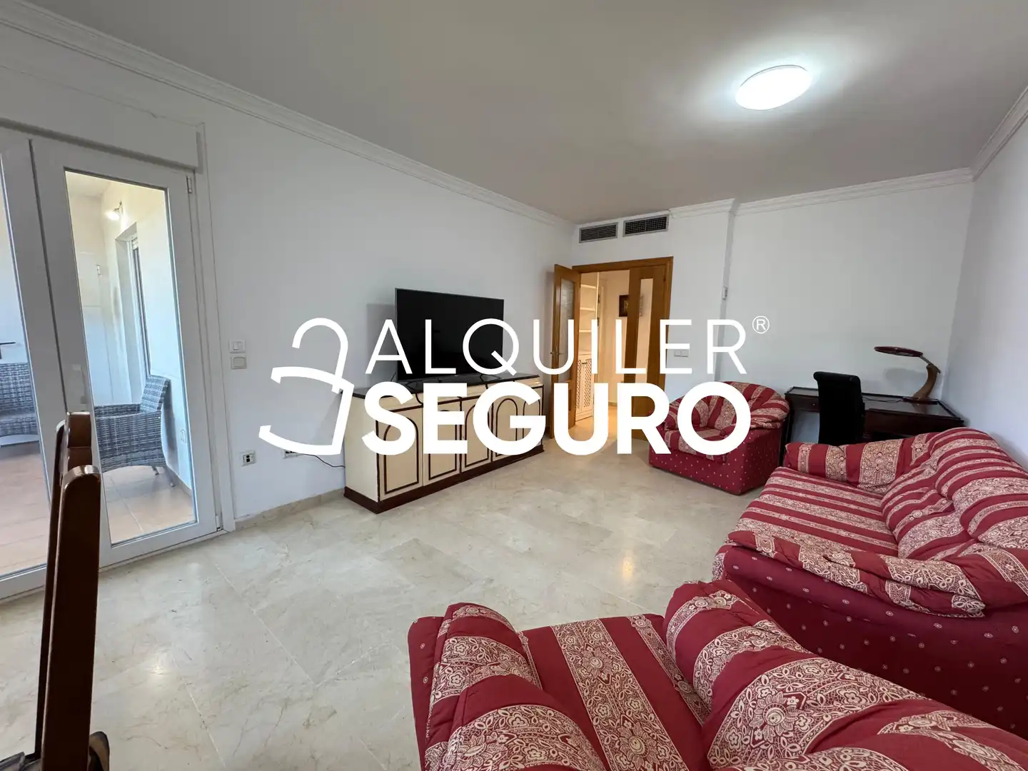 Sala de estar de Piso de alquiler en Málaga con Aire acondicionado, Terraza y Amueblado