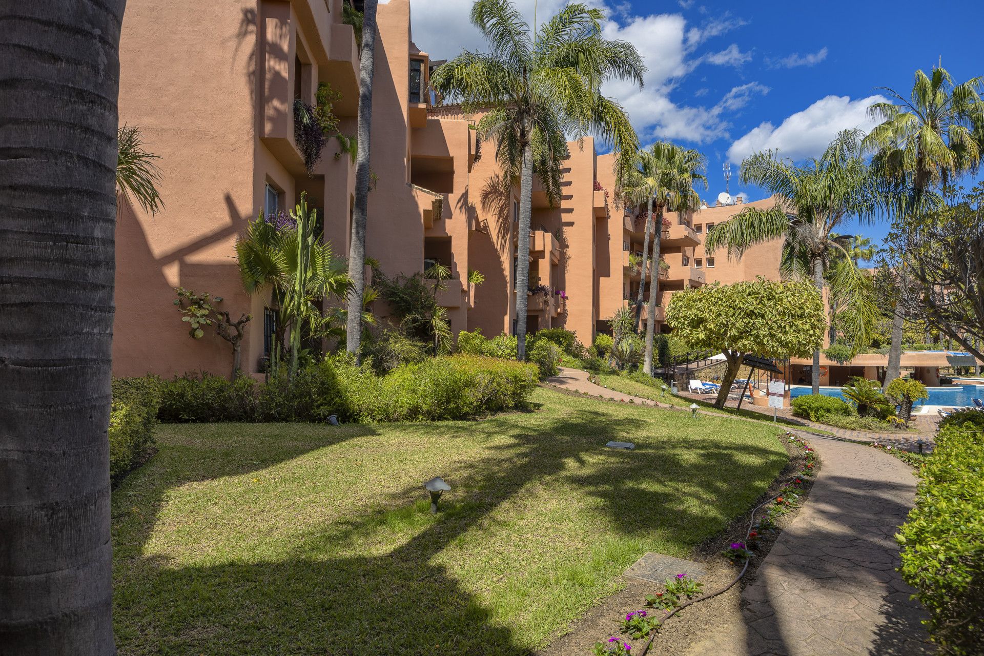 Vista exterior de Apartament en venda en Marbella amb Aire condicionat, Terrassa i Piscina