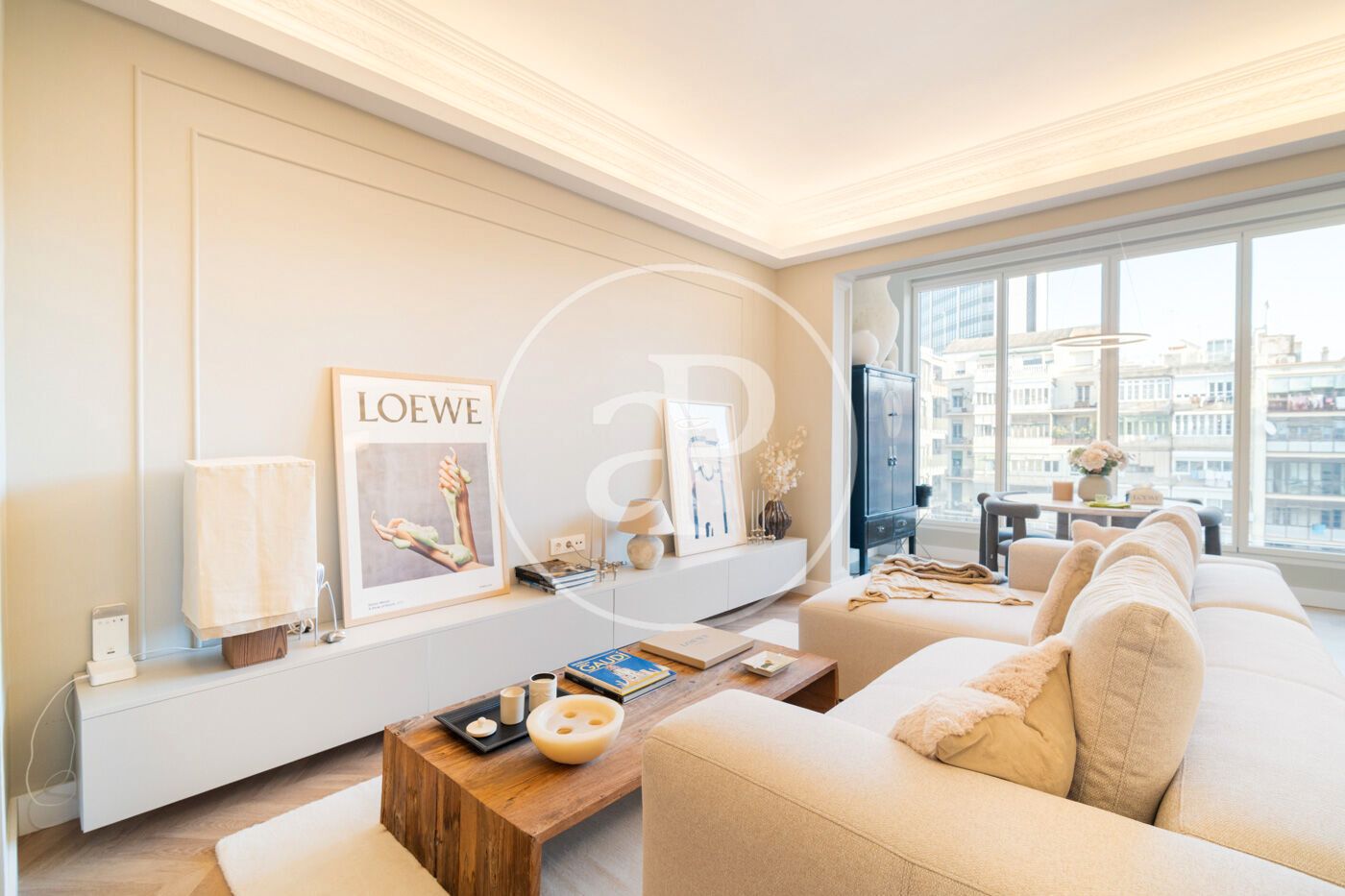 Sala d'estar de Pis en venda en  Barcelona Capital amb Aire condicionat, Calefacció i Moblat