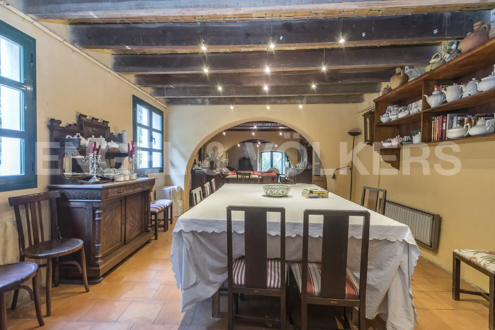 Cocina de Finca rústica en venta en Sant Cebrià de Vallalta con Calefacción, Jardín privado y Terraza