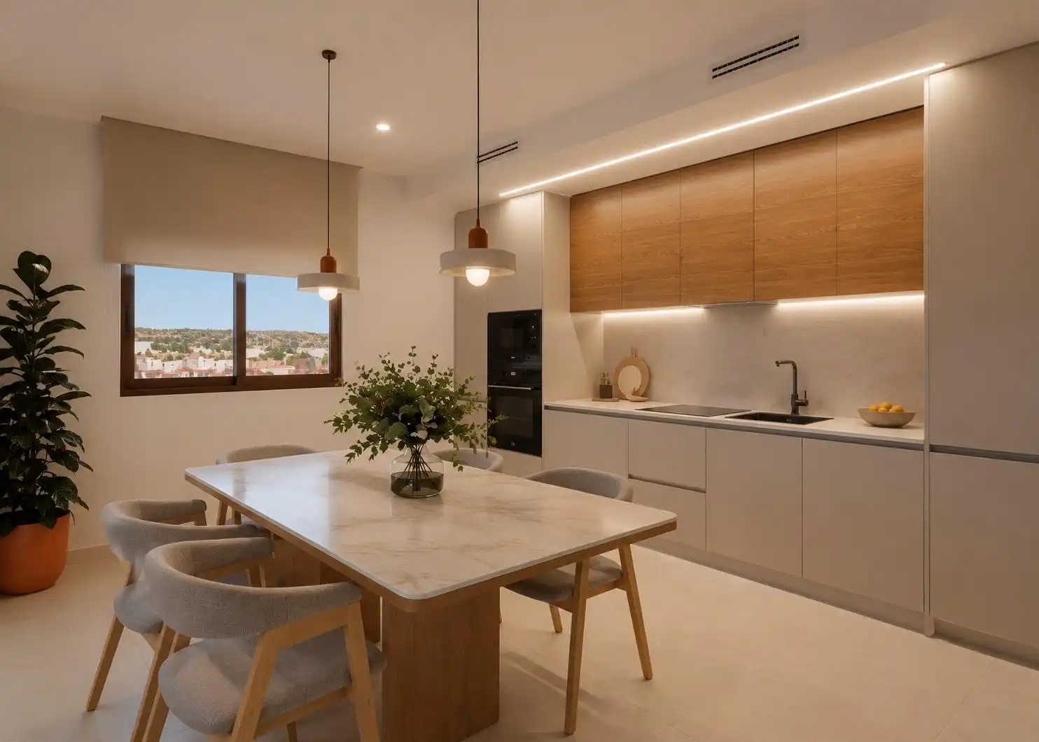 Cocina de Apartamento en venta en Santa Pola con Calefacción, Jardín privado y Terraza