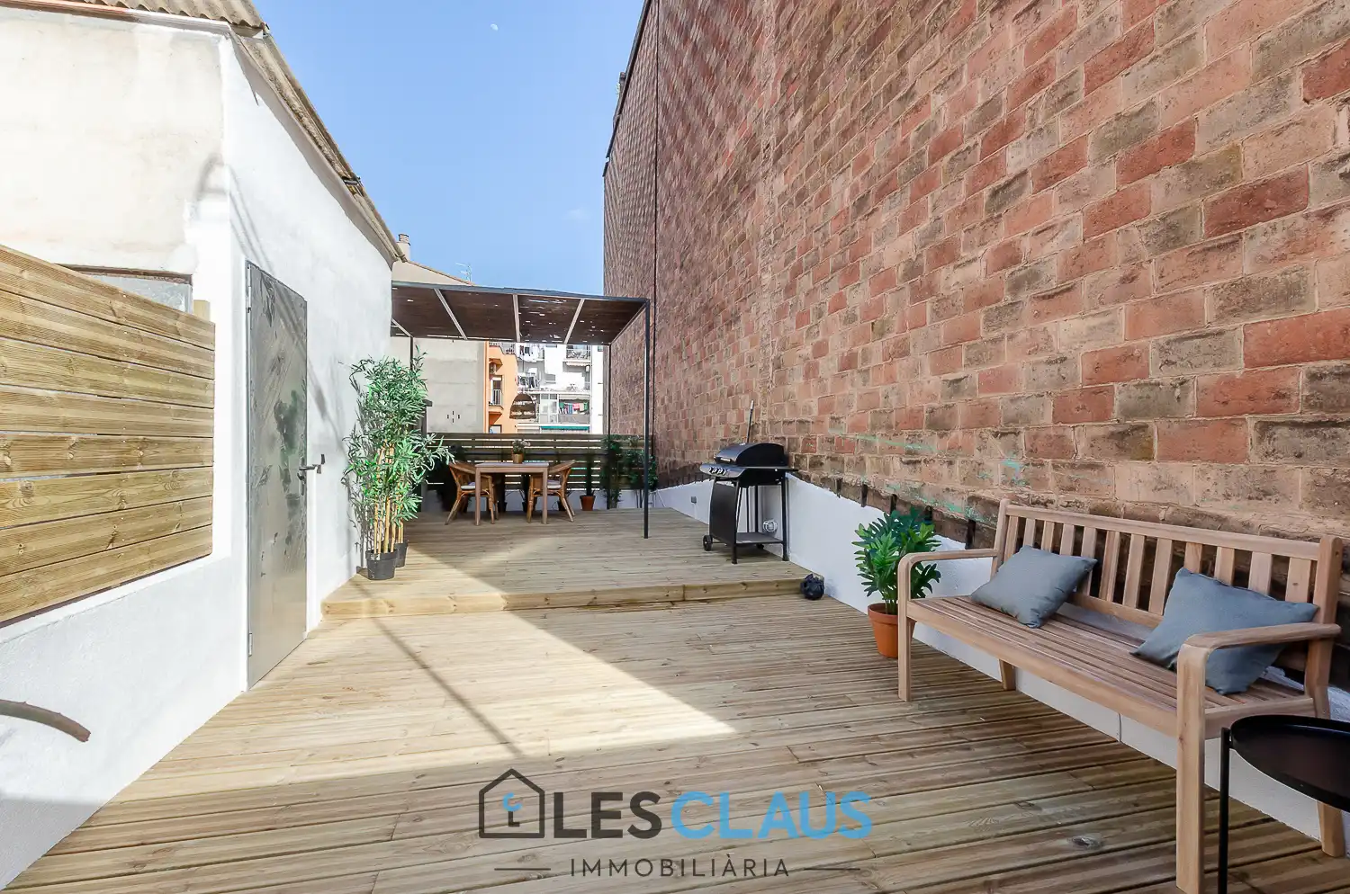 Terrasse von Dachboden zum Verkauf in Barcelona mit Klimaanlage, Heizung und Parkett