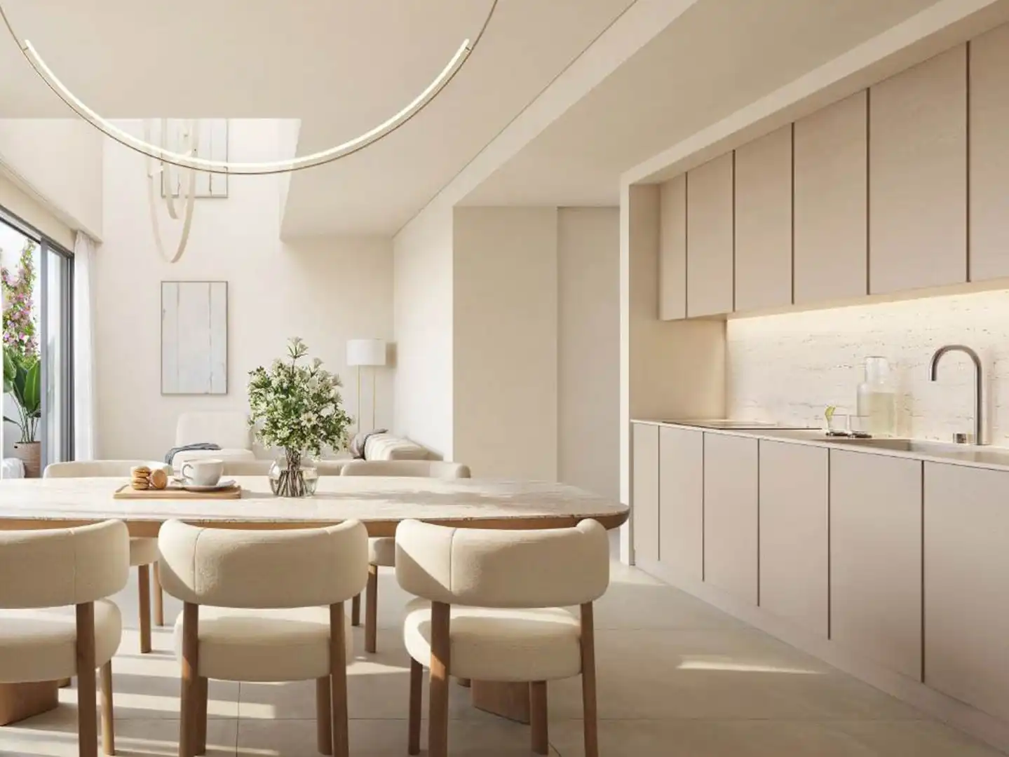 Dining room of Apartments for sale in Estepona  with Air Conditioner, Heating and Terrace