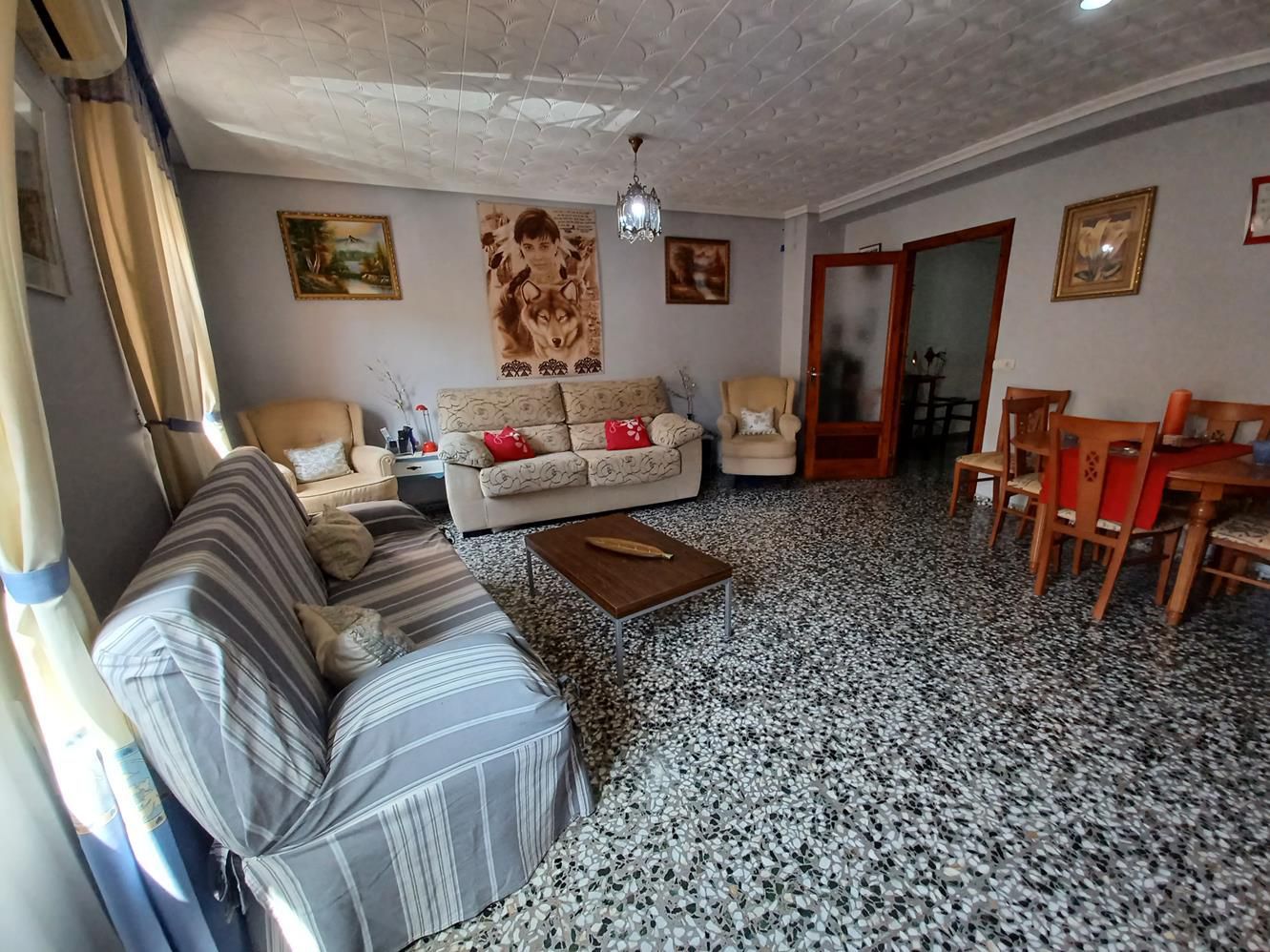Living room of Flat for sale in La Roda  with Air Conditioner, Heating and Terrace