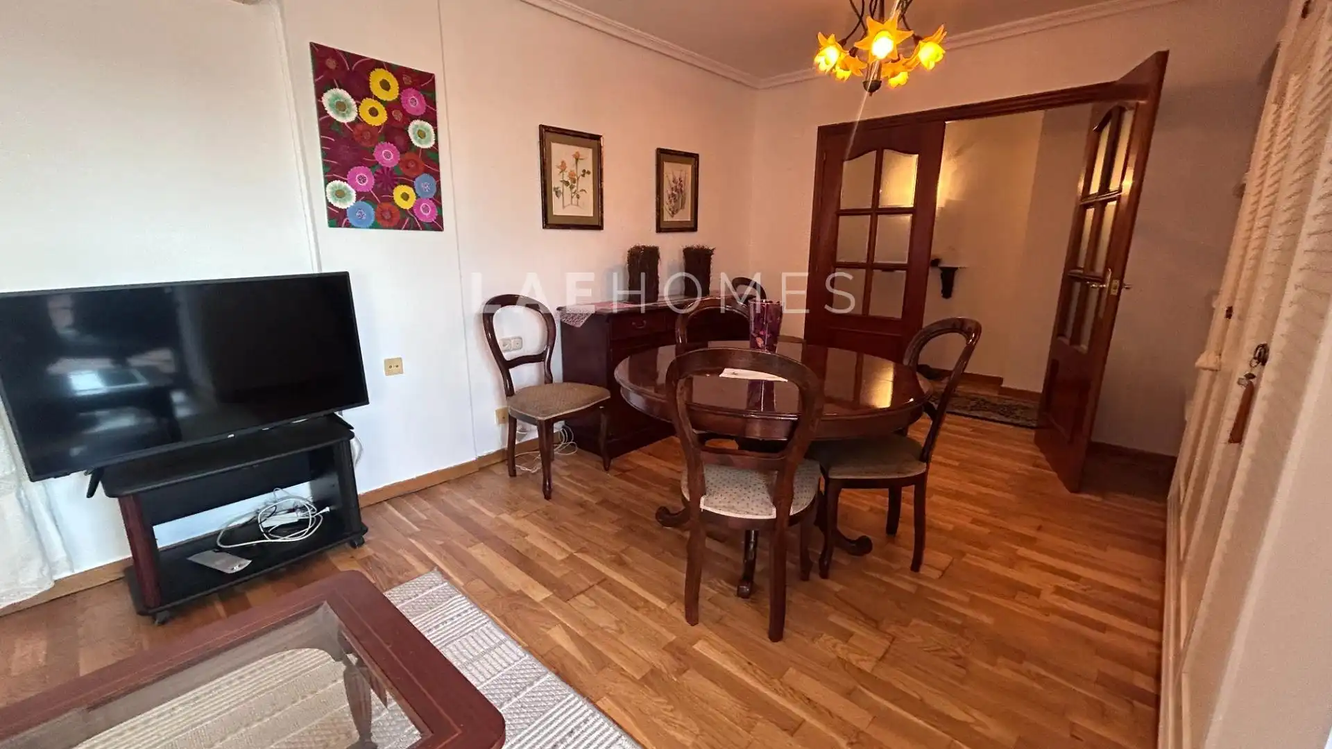 Living room of Attic for rent in El Campello  with Air Conditioner, Parquet flooring and Furnished