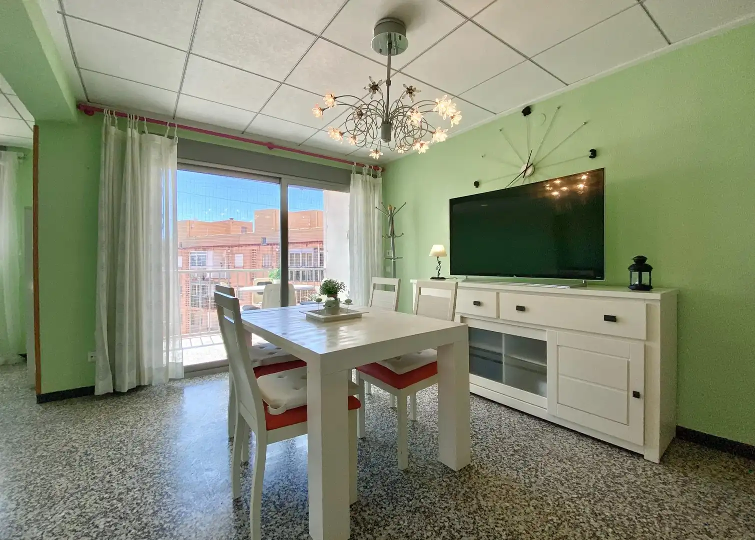 Dining room of Flat for sale in La Pobla de Farnals  with Air Conditioner, Private garden and Balcony