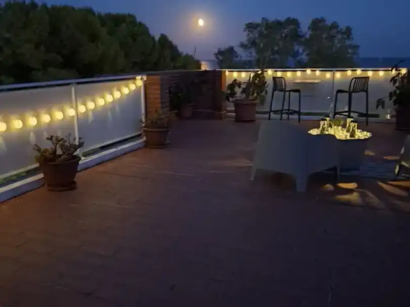 Terrasse von Wohnung zur Miete in El Vendrell mit Klimaanlage, Schwimmbad und Möbliert