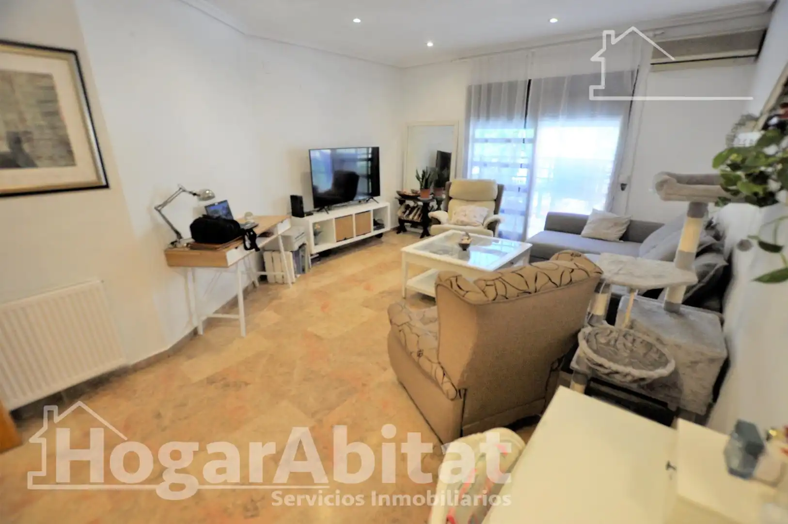 Wohnzimmer von Wohnung zum Verkauf in Valencia mit Klimaanlage, Heizung und Terrasse