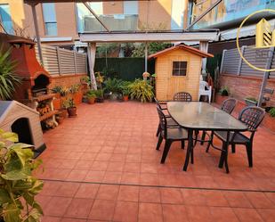 Terrace of Single-family semi-detached for sale in Rubí  with Air Conditioner, Heating and Parquet flooring