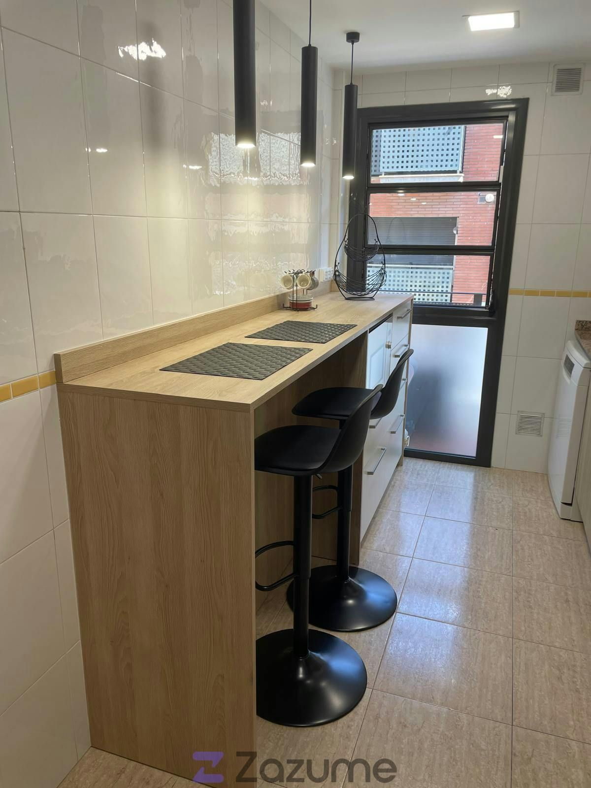 Cuina de Pis de lloguer en Parets del Vallès amb Aire condicionat, Terrassa i Moblat
