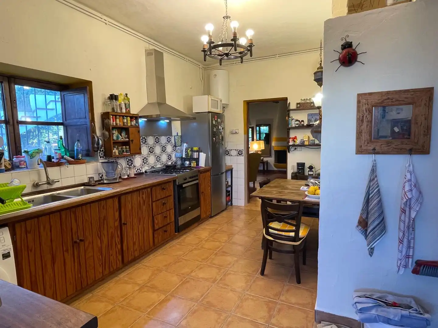 Cocina de Finca rústica en venta en Santa Eulària des Riu con Aire acondicionado, Calefacción y Jardín privado