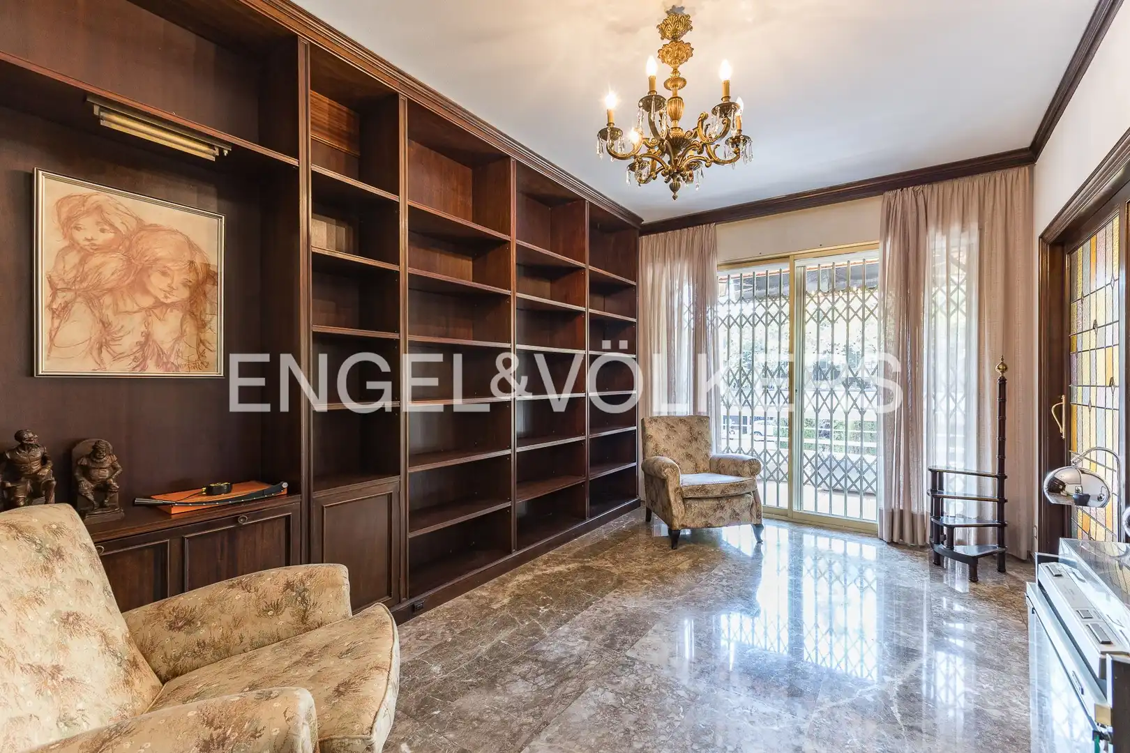 Sala d'estar de Pis de lloguer en Barcelona amb Calefacció, Parquet i Piscina
