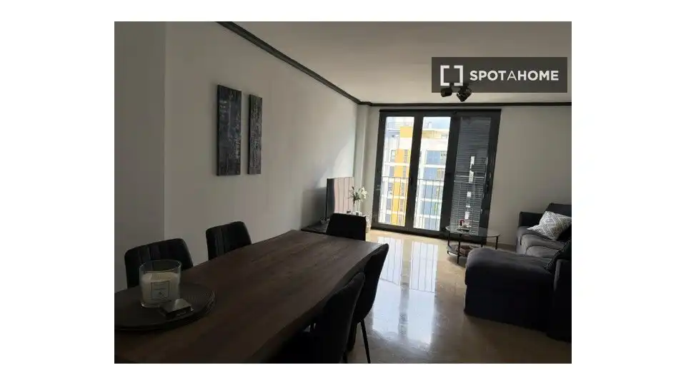 Dining room of Flat for rent in Valencia  with Air Conditioner, Heating and Furnished