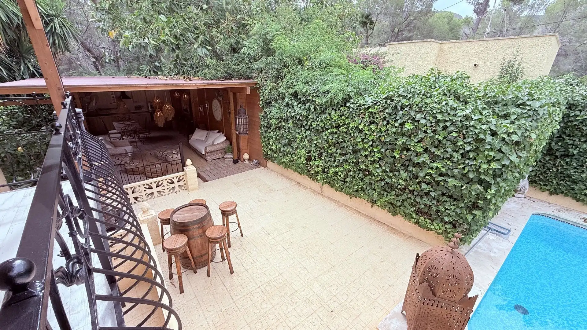 Terrassa de Casa o xalet de lloguer en L'Alfàs del Pi amb Aire condicionat, Jardí privat i Piscina