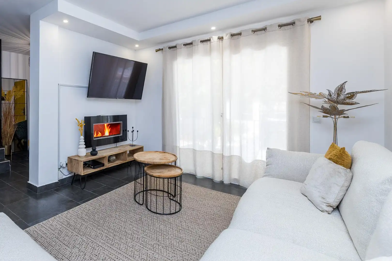 Sala de estar de Casa adosada en venta en  Palma de Mallorca con Aire acondicionado, Terraza y Horno