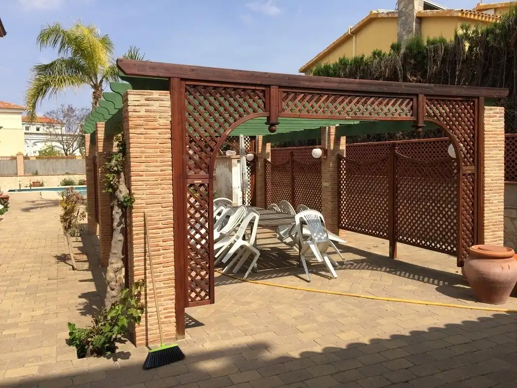 Terrassa de Casa o xalet en venda en Elche / Elx amb Jardí privat, Terrassa i Piscina