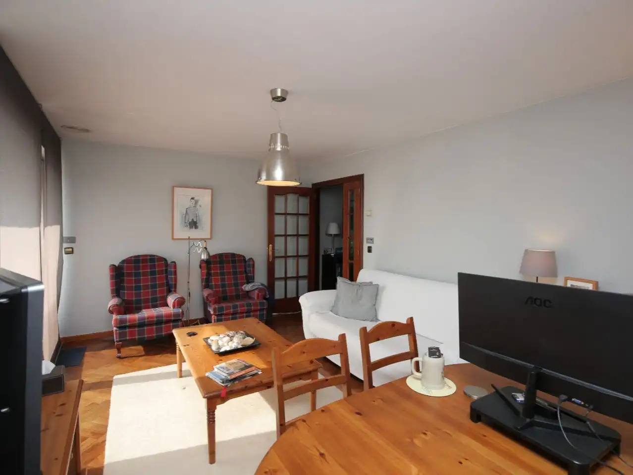 Sala d'estar de Pis en venda en A Coruña Capital  amb Parquet, Terrassa i Traster