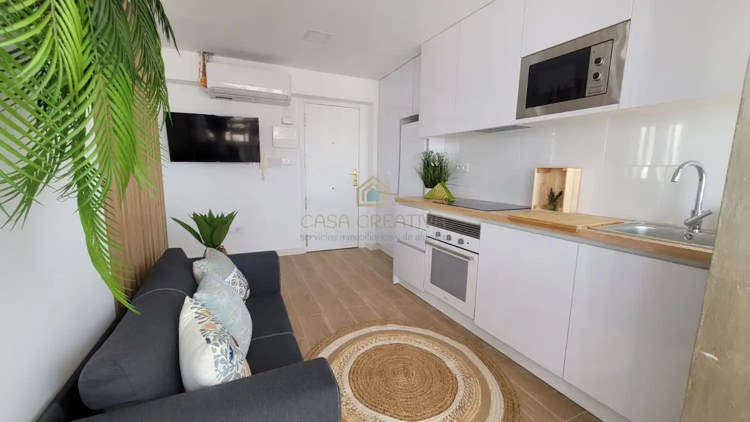 Sala de estar de Estudio en venta en Sueca con Aire acondicionado, Calefacción y Amueblado