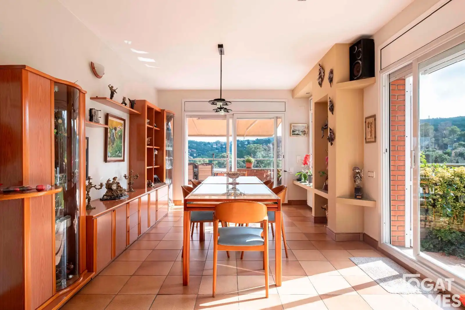 Dining room of Houses for sale in Sant Cugat del Vallès  with Air Conditioner, Heating and Terrace