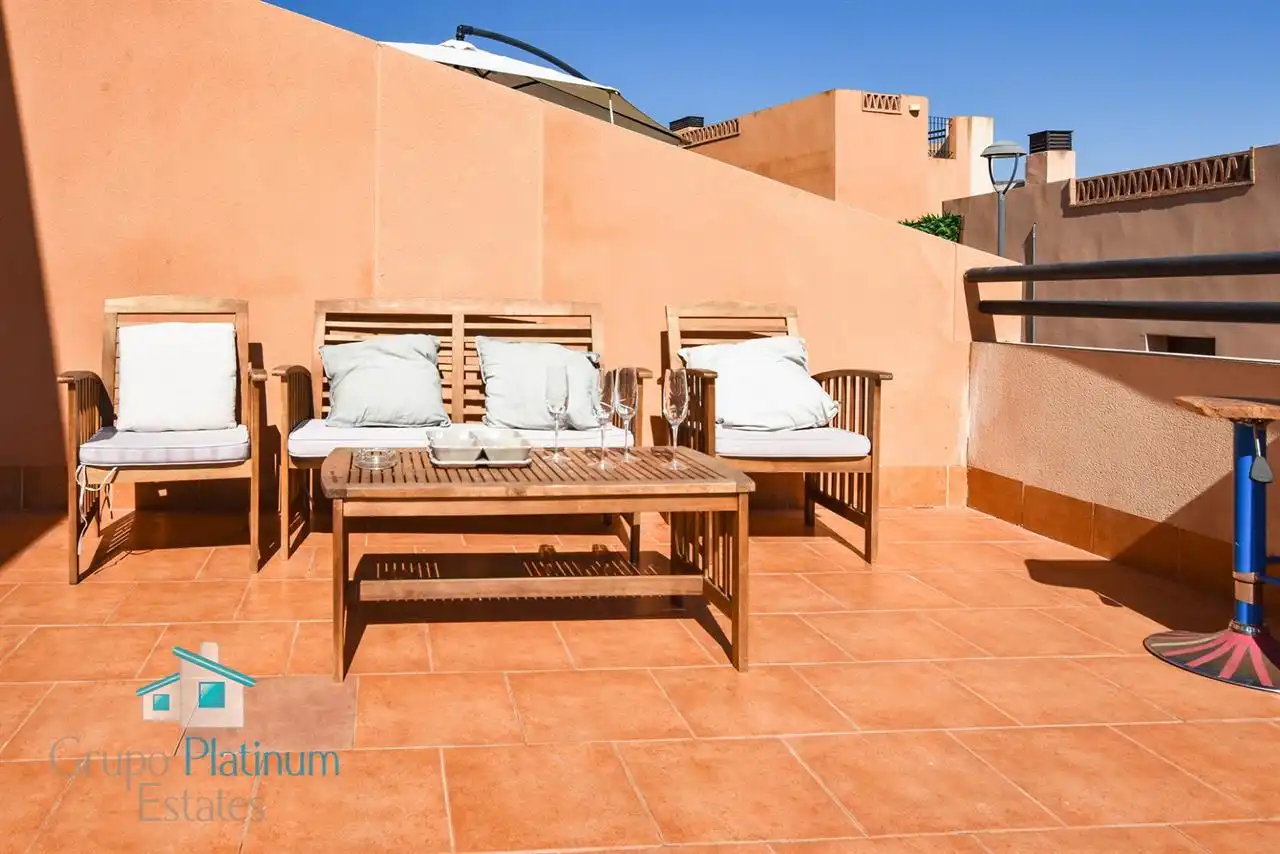 Terrassa de Apartament en venda en Pulpí amb Aire condicionat, Piscina i Moblat