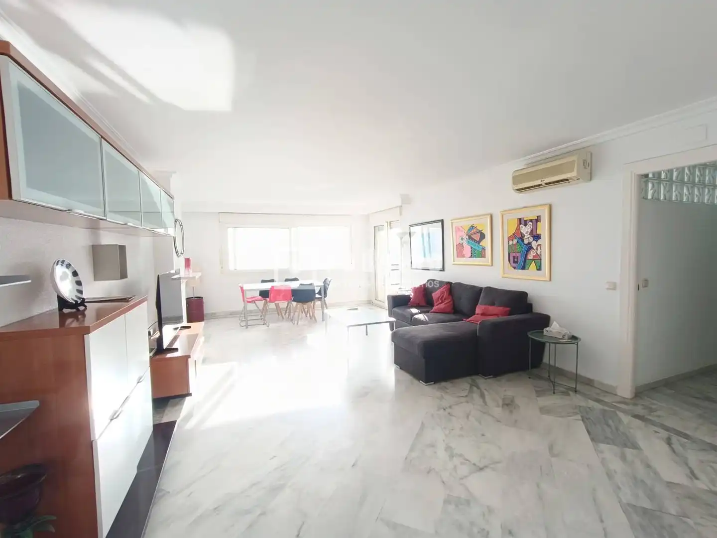 Living room of Flat for rent in Benalmádena  with Air Conditioner, Private garden and Terrace