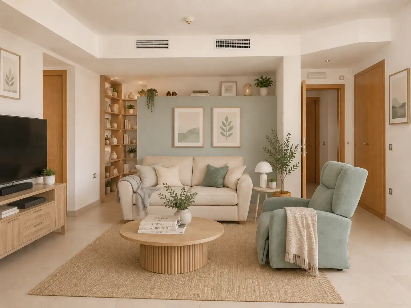 Sala d'estar de Apartament en venda en Benalmádena amb Aire condicionat, Calefacció i Terrassa