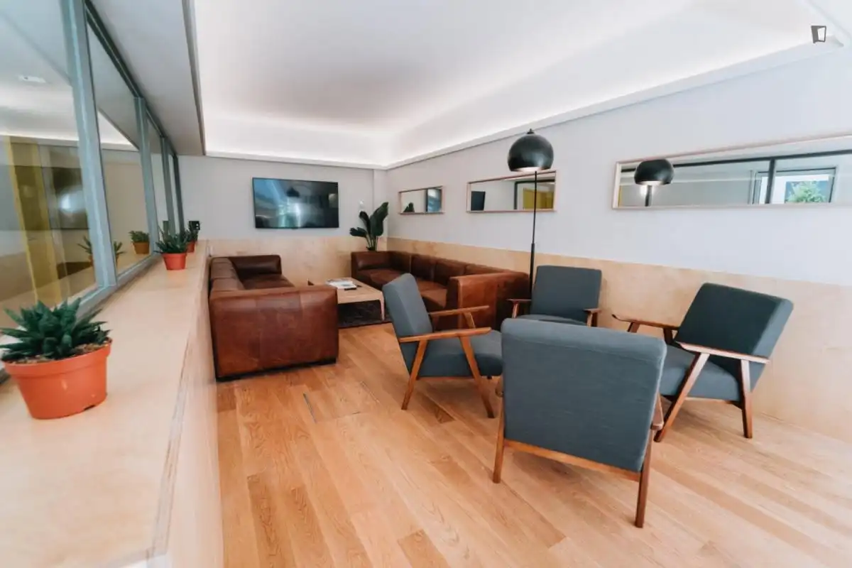 Living room of Apartments for share in Madrid  with Heating, Furnished and Oven