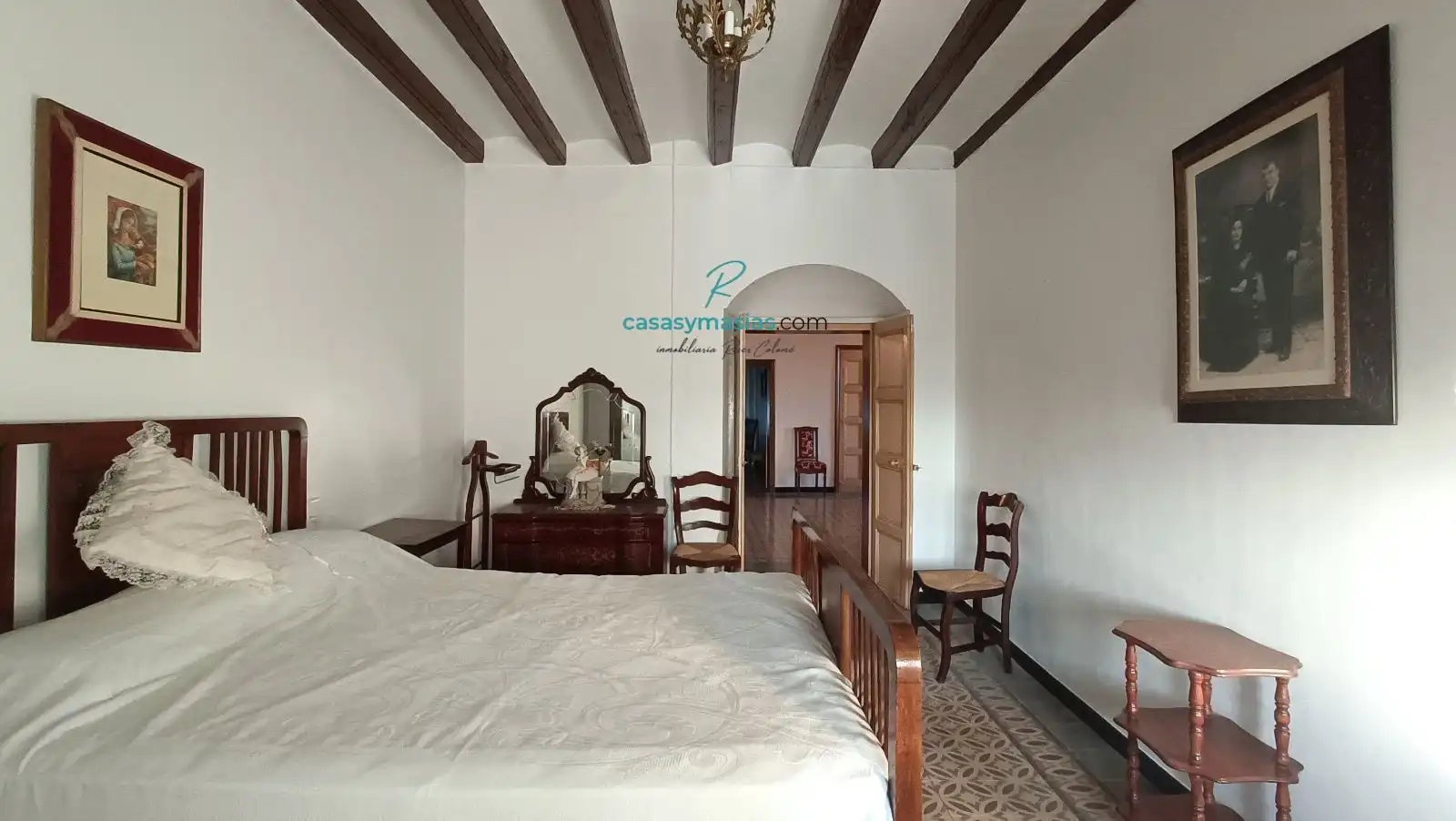 Habitación de Finca rústica de alquiler en Font-rubí con Aire acondicionado, Calefacción y Jardín privado